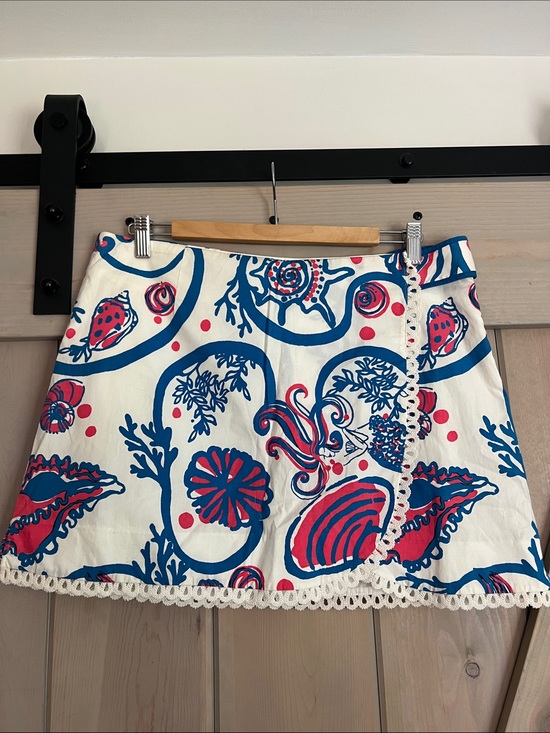 Lilly Pulitzer Dresses & Skirts - Lilly Pulitzer White Mini Skort with Blue & Pink Nautical Motif